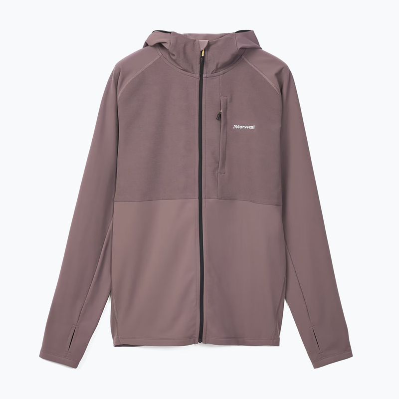 Дамско яке за бягане NNormal Active Warm albergini/purple 4