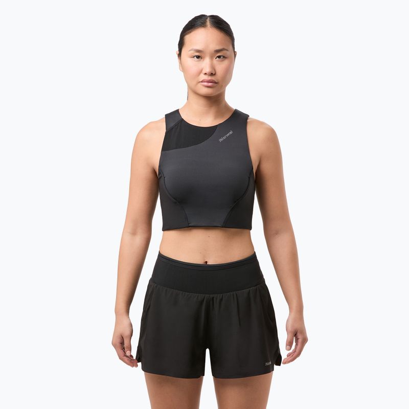 Дамски потник за бягане NNormal Trail Cropped Top black 2