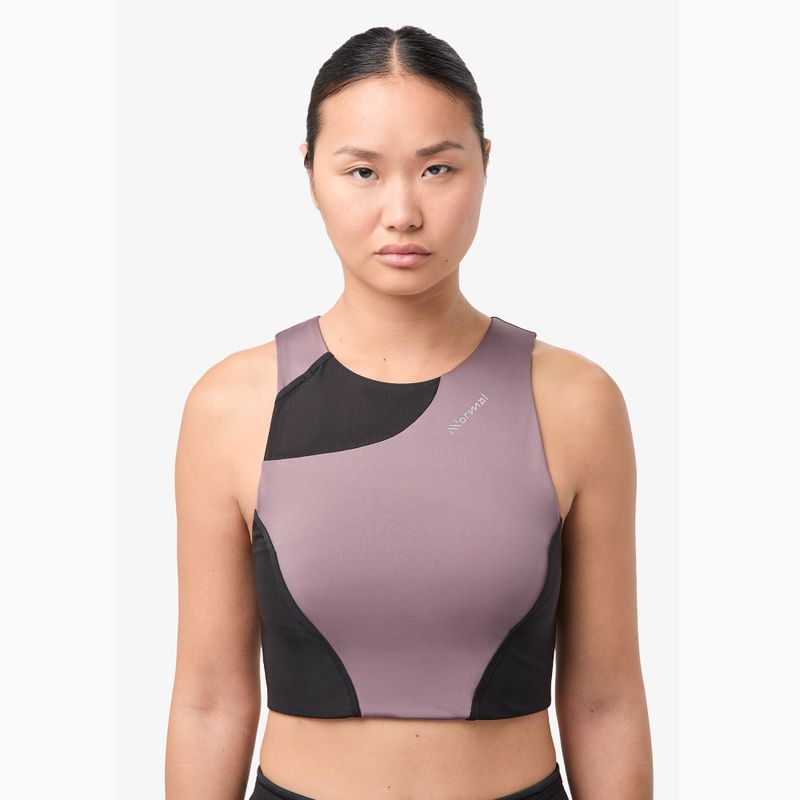 Дамски потник за бягане NNormal Trail Cropped Top purple