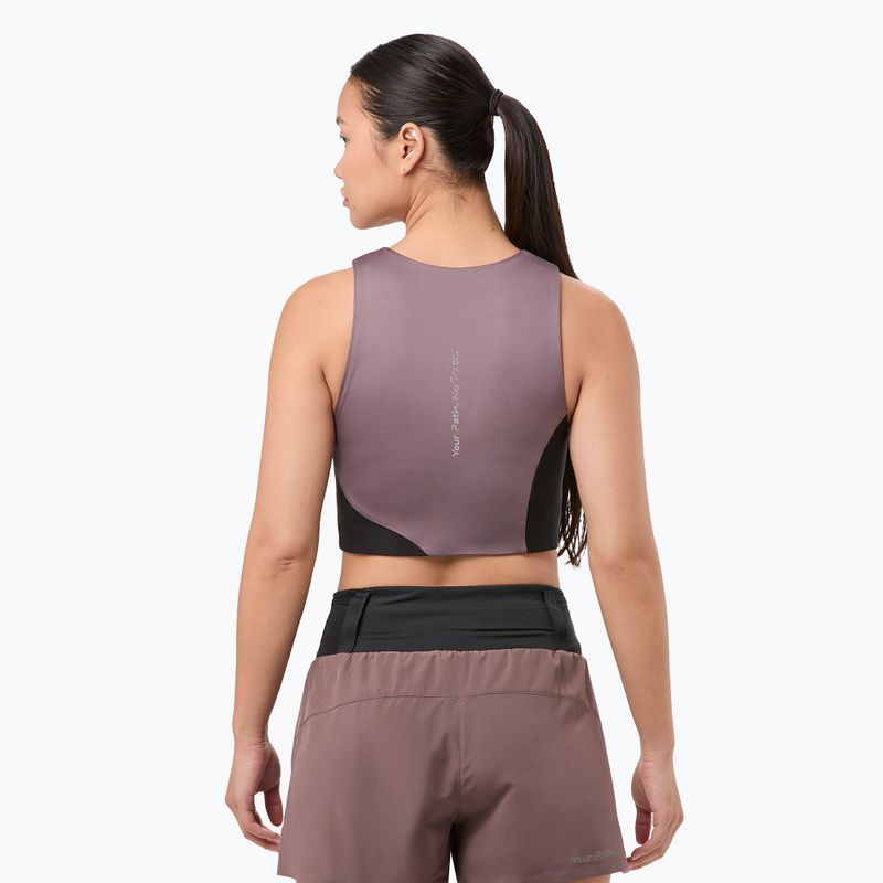 Дамски потник за бягане NNormal Trail Cropped Top purple 3