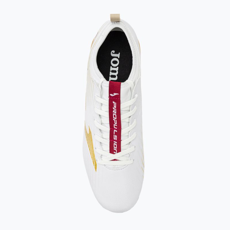 Joma Propulsion Cup FG мъжки футболни обувки бяло/златно 5