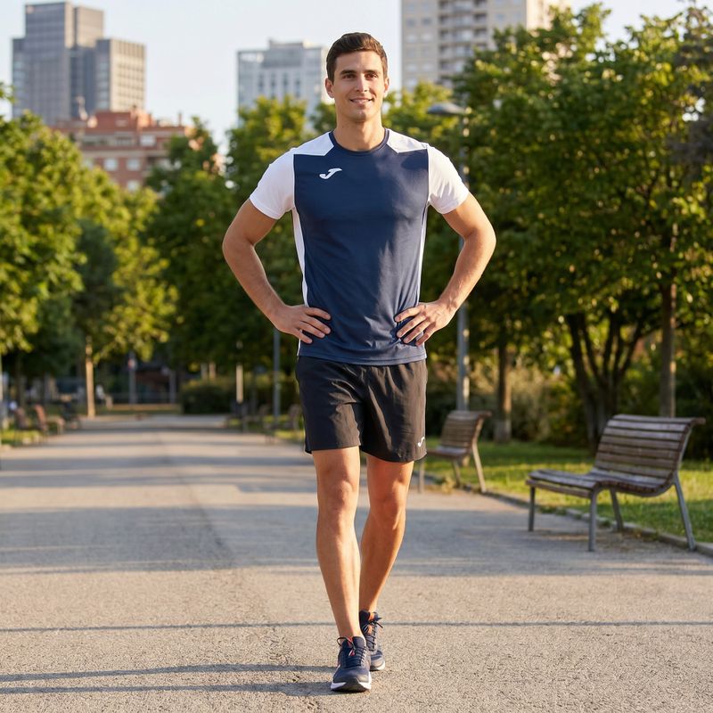 Мъжка тениска за бягане Joma Record II navy/white 5