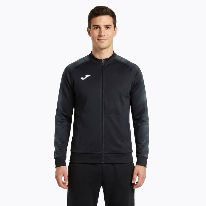 Мъжки суитшърт за бягане Joma Elite XI Full Zip black/anthracite