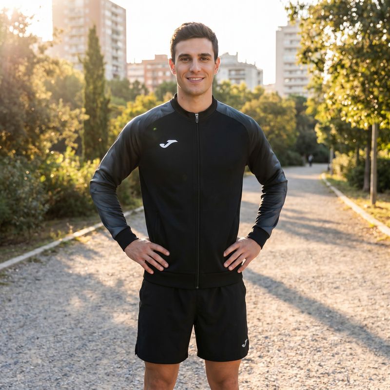 Мъжки суитшърт за бягане Joma Elite XI Full Zip black/anthracite 8