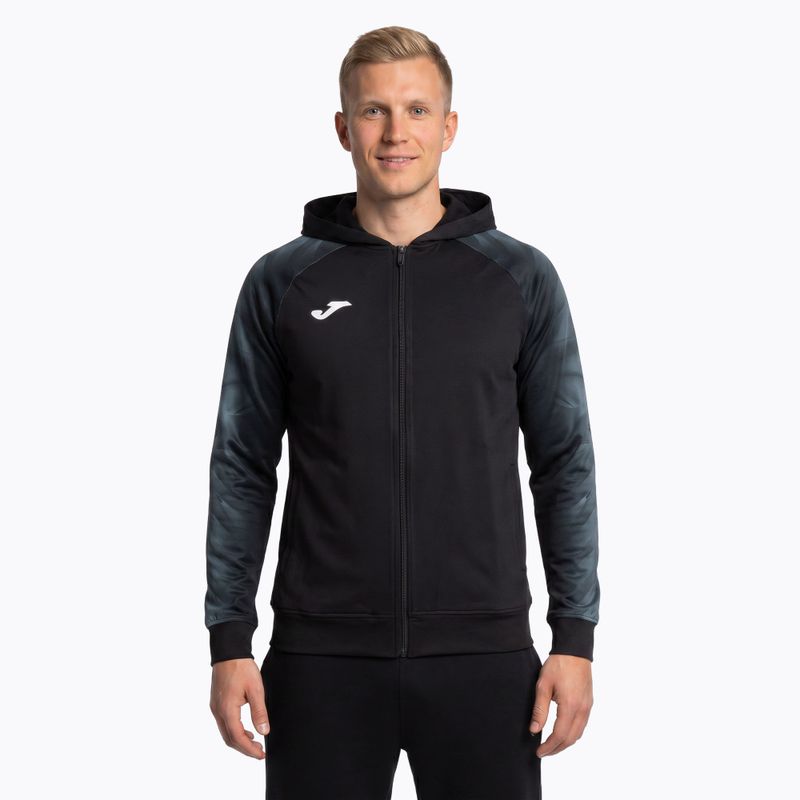 Мъжки суитшърт за бягане Joma Elite XI Hoodie black/anthracite