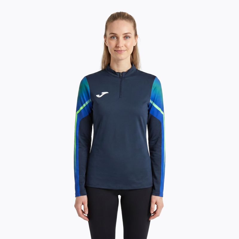 Дамски суитшърт за бягане Joma Elite XI navy/fluor green