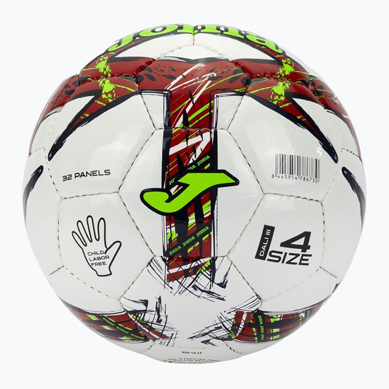 Футболна топка Joma Dali III red/fluor green: размер 5 2