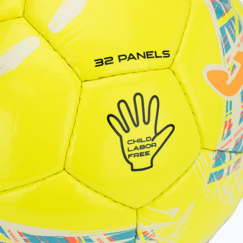 Футболна топка Joma Dali III yellow/fluor turquoise размер 5 3