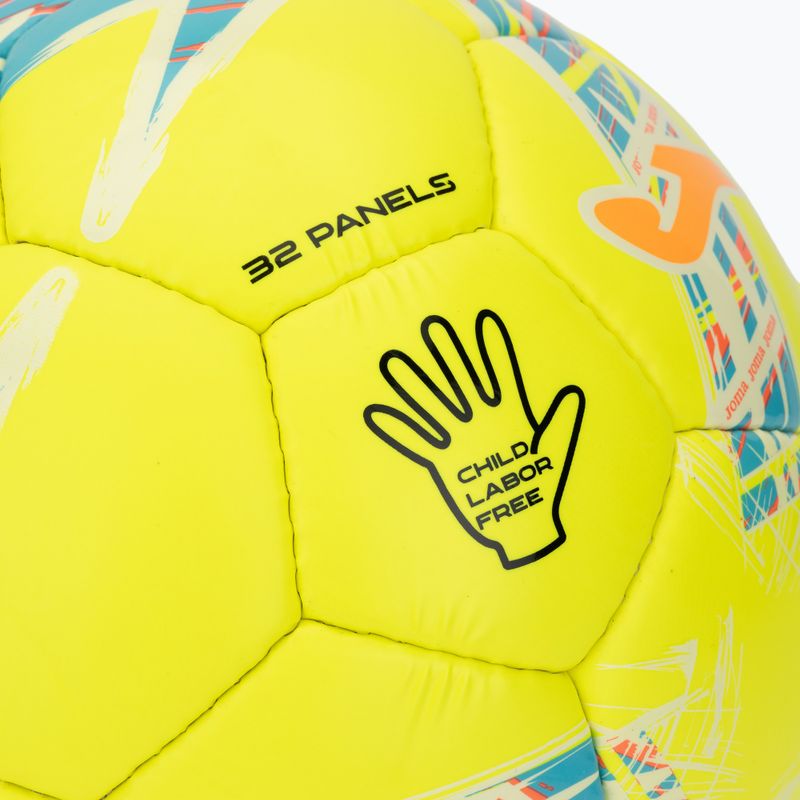 Футболна топка Joma Dali III yellow/fluor turquoise размер 4 3