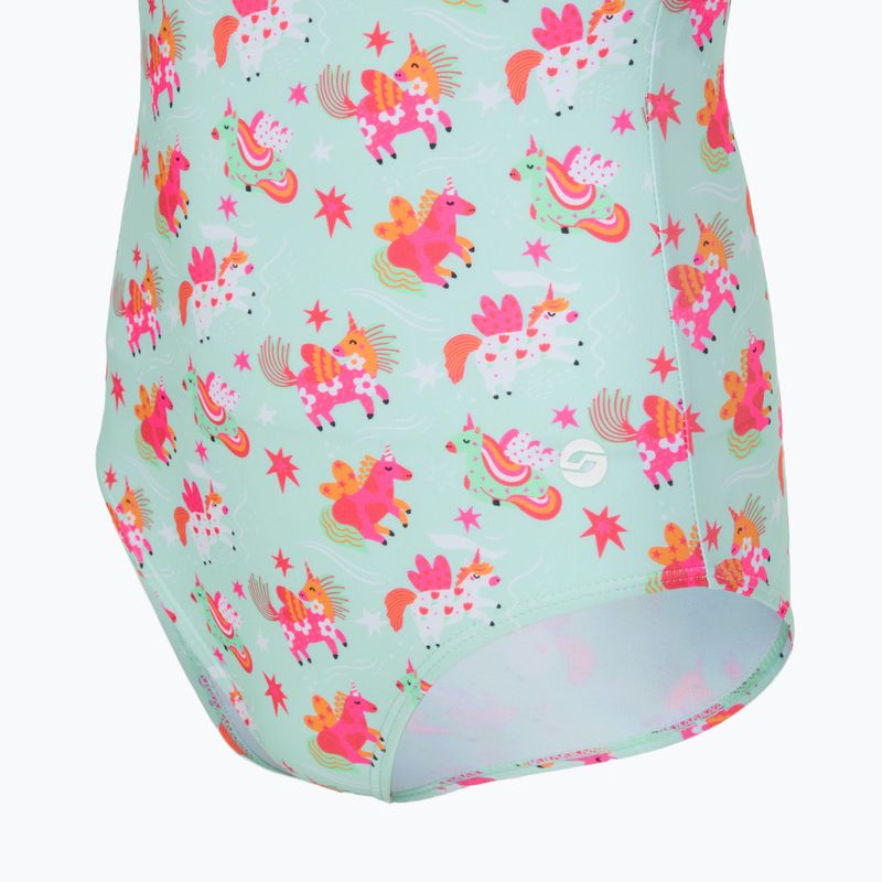 Детски цял бански костюм RAS Unicorn Classic Back aqua 3