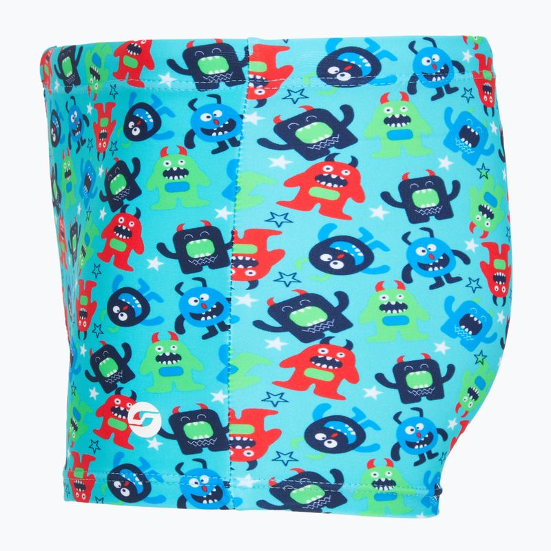 Детски боксерки за плуване RAS Monsters trunks turquoise 3