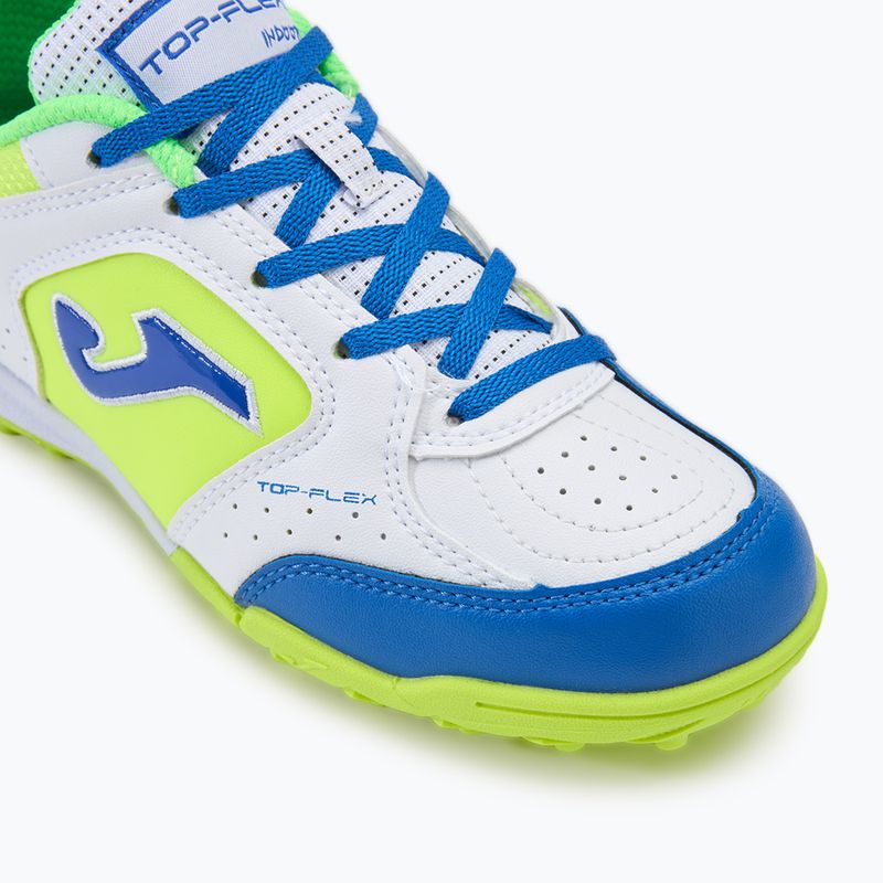 Детски футболни обувки Joma Top Flex TF white/royal blue 7
