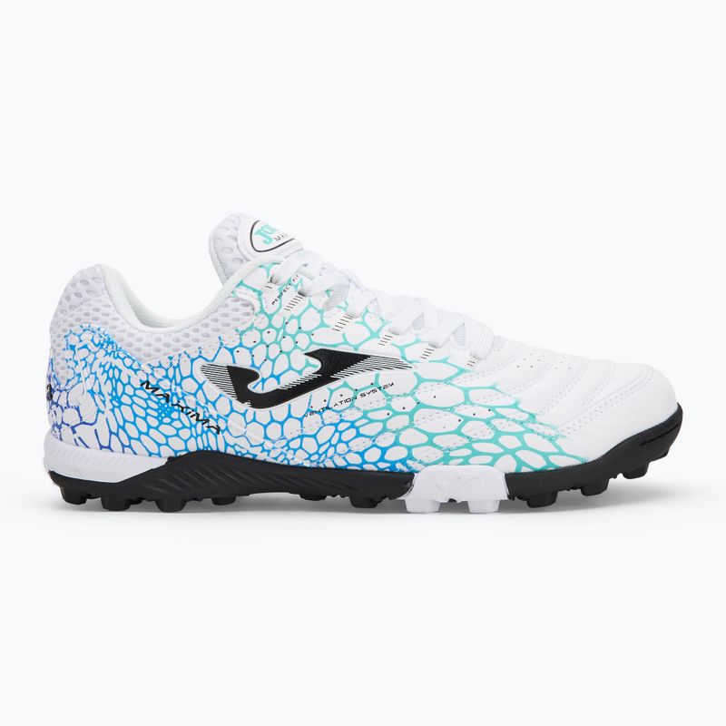 Мъжки футболни обувки Joma Maxima TF white/turquoise 2