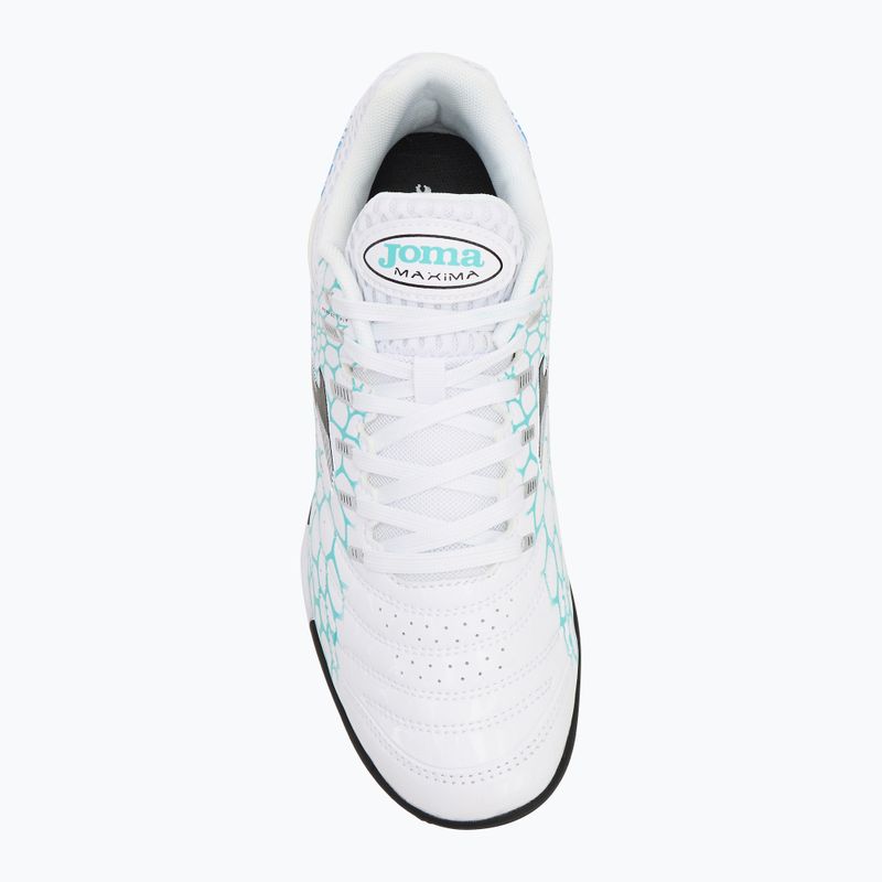 Мъжки футболни обувки Joma Maxima TF white/turquoise 5
