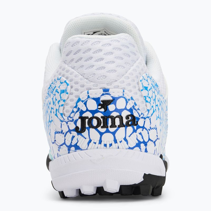 Мъжки футболни обувки Joma Maxima TF white/turquoise 6