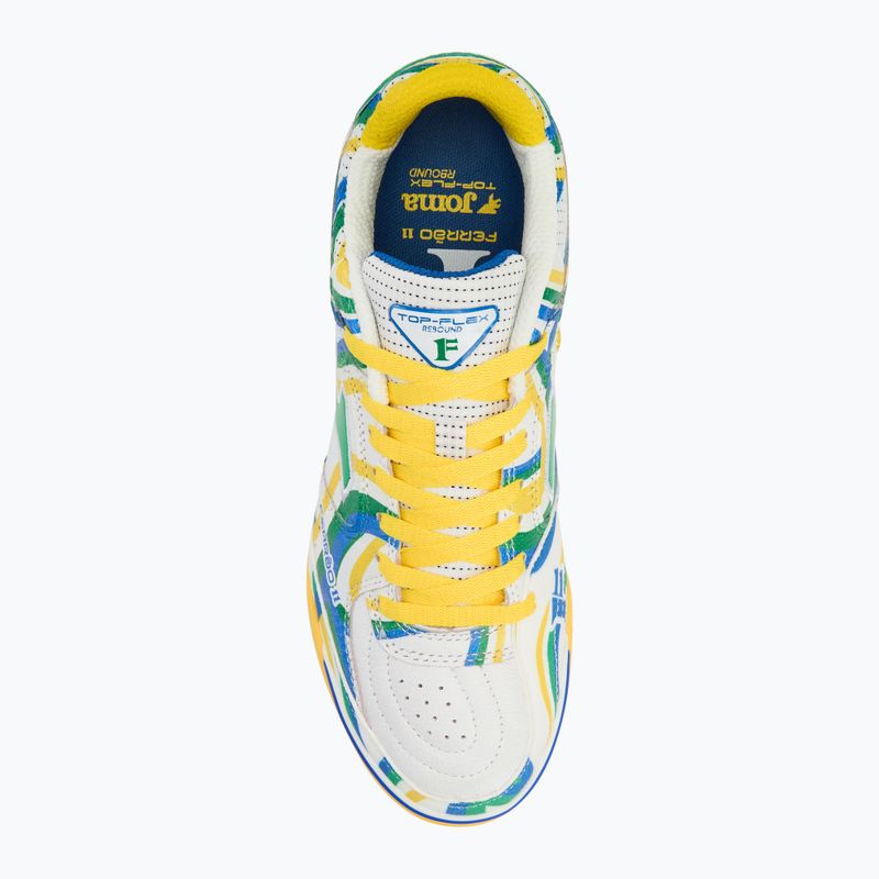 Мъжки футболни обувки Joma Top Flex IN white/green 5