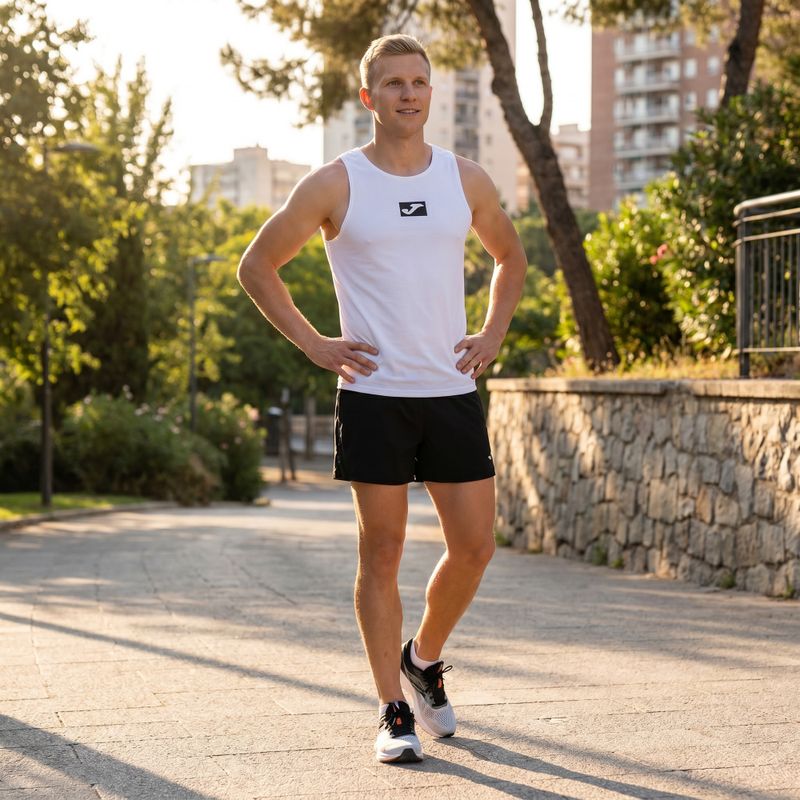 Мъжка бяла тениска за бягане Joma R-City 10