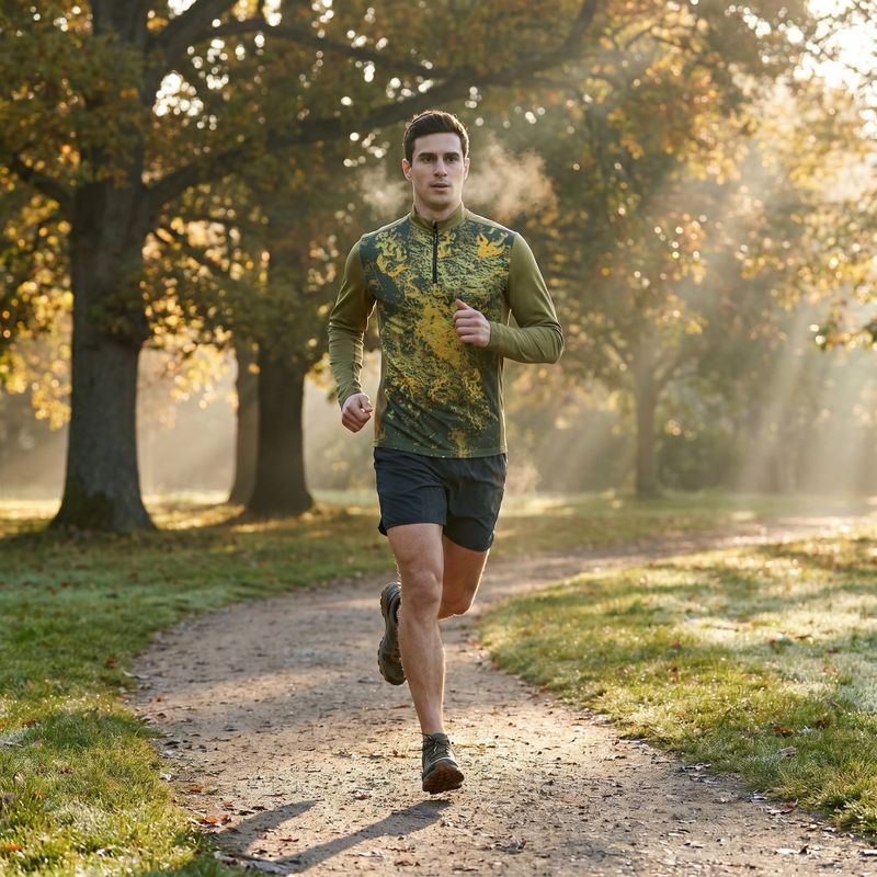 Мъжки бягащ анцуг Joma R-Nature green с дълъг ръкав 10