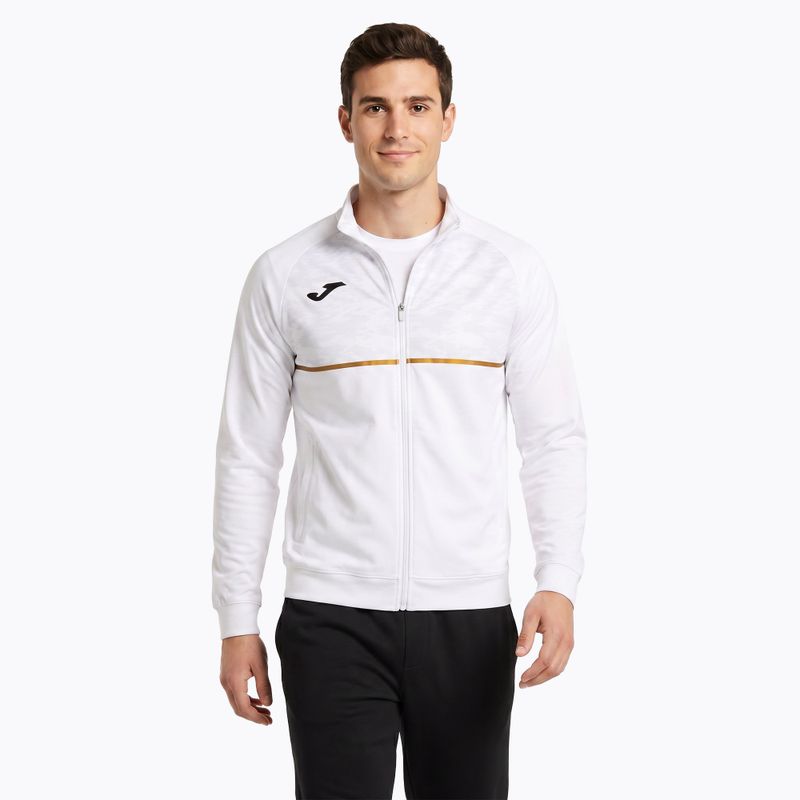 Мъжки потник за бягане Joma Record III Full Zip бял 3