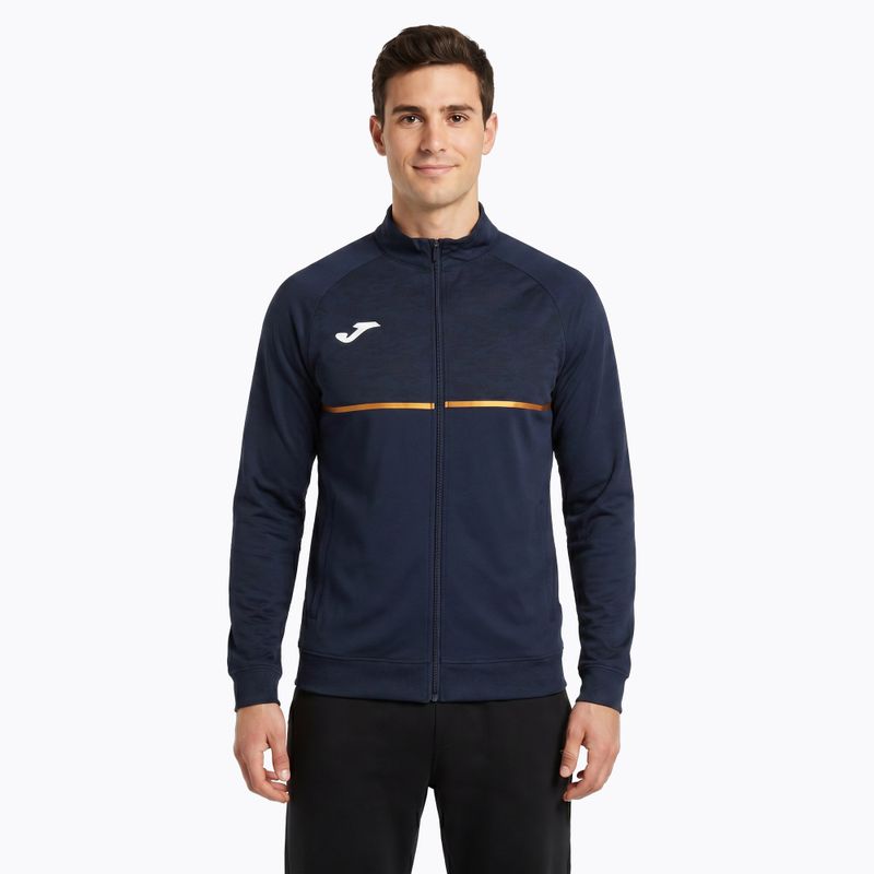 Мъжки потник за бягане Joma Record III с цял цип, тъмносин