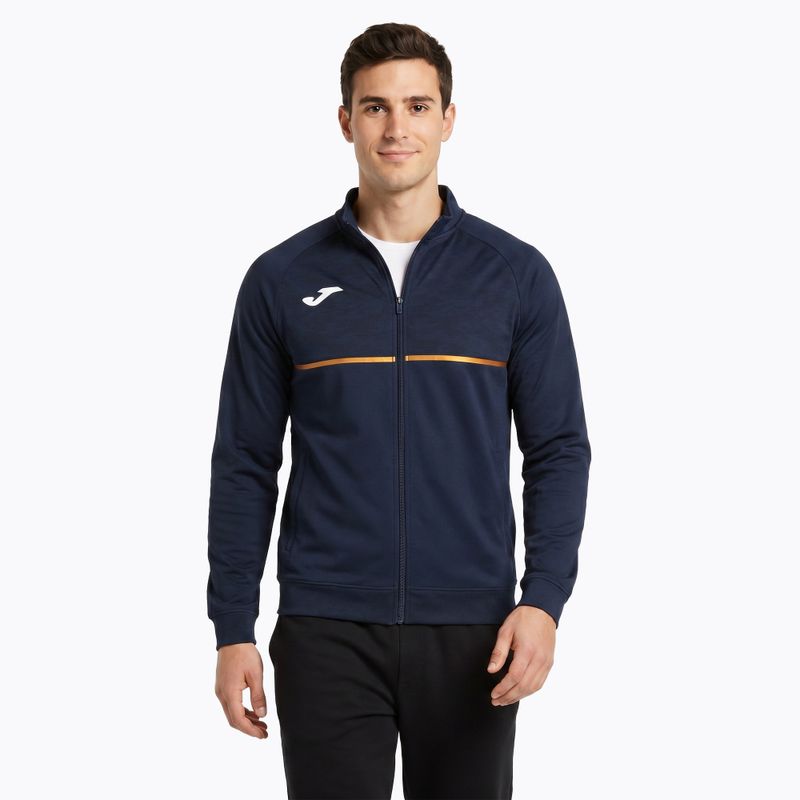 Мъжки потник за бягане Joma Record III с цял цип, тъмносин 3