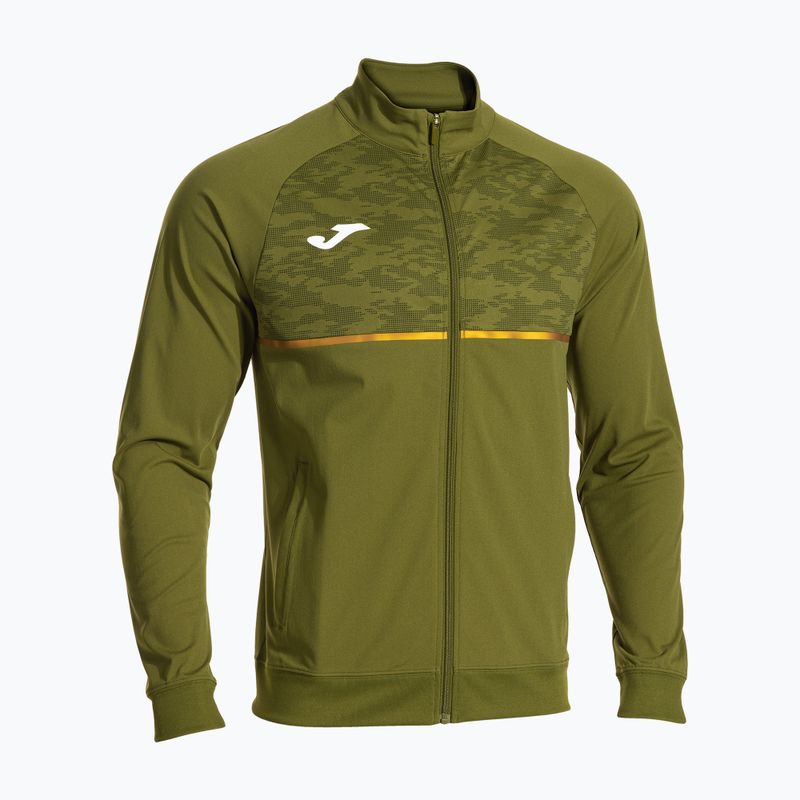 Мъжки потник за бягане Joma Record III Full Zip в цвят каки