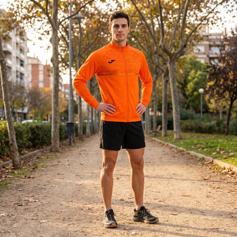 Мъжки потник за бягане Joma Record III Full Zip orange 7