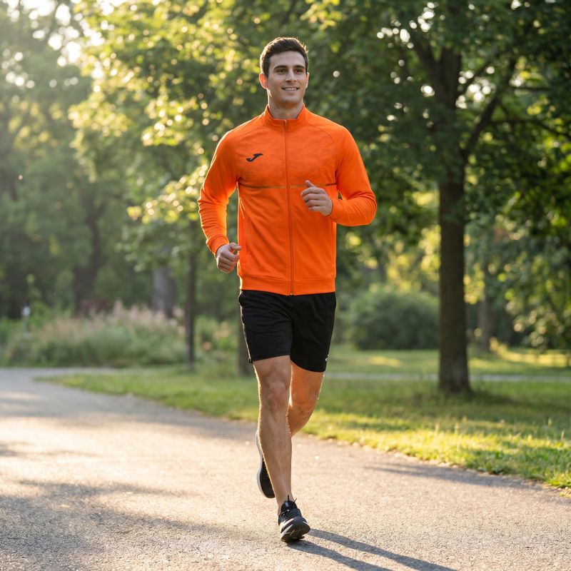 Мъжки потник за бягане Joma Record III Full Zip orange 9