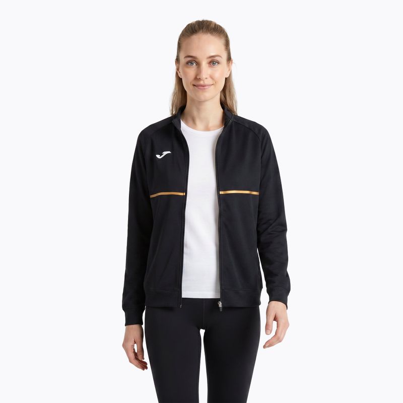 Женски потник за бягане Joma Record III Full Zip черен 3