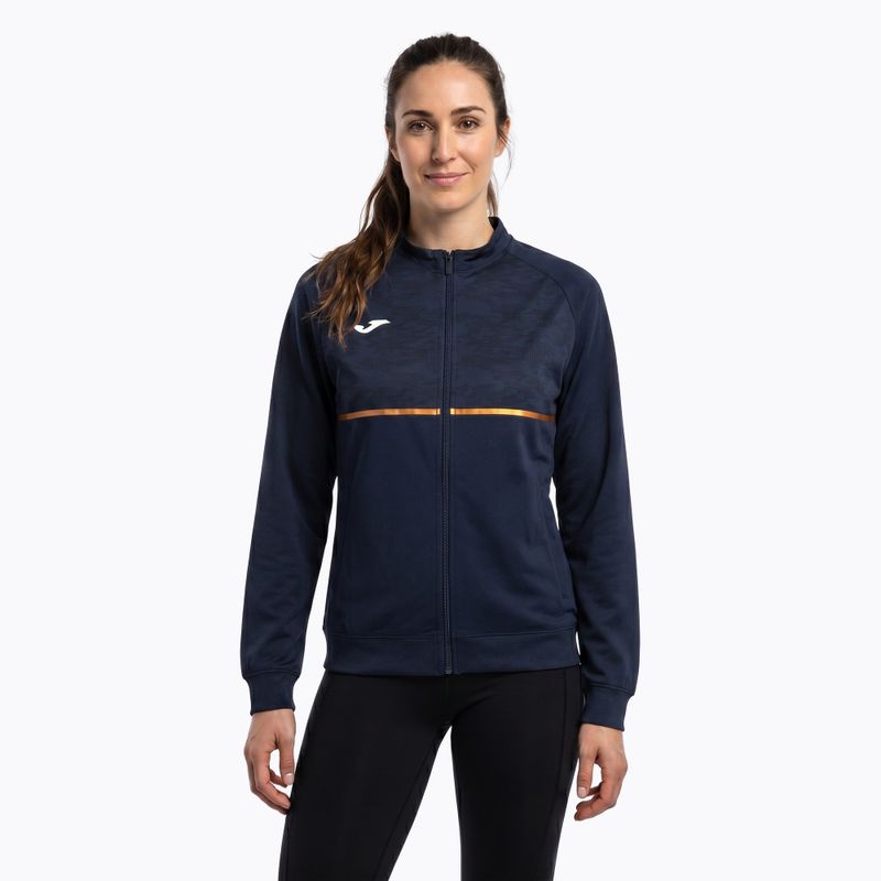 Женски потник за бягане Joma Record III с цял цип в тъмносин цвят