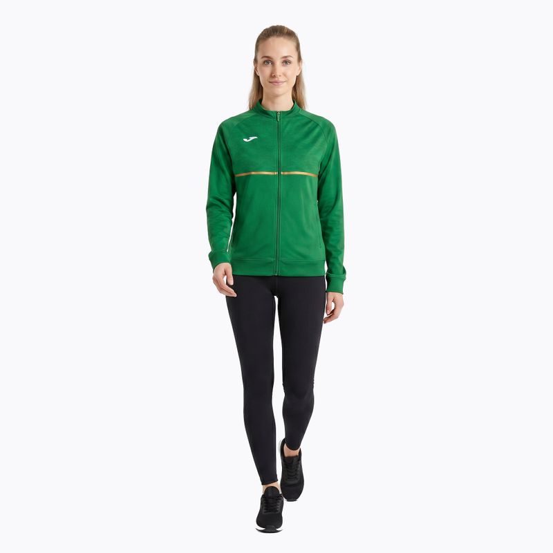 Женски потник за бягане Joma Record III Full Zip зелен 2
