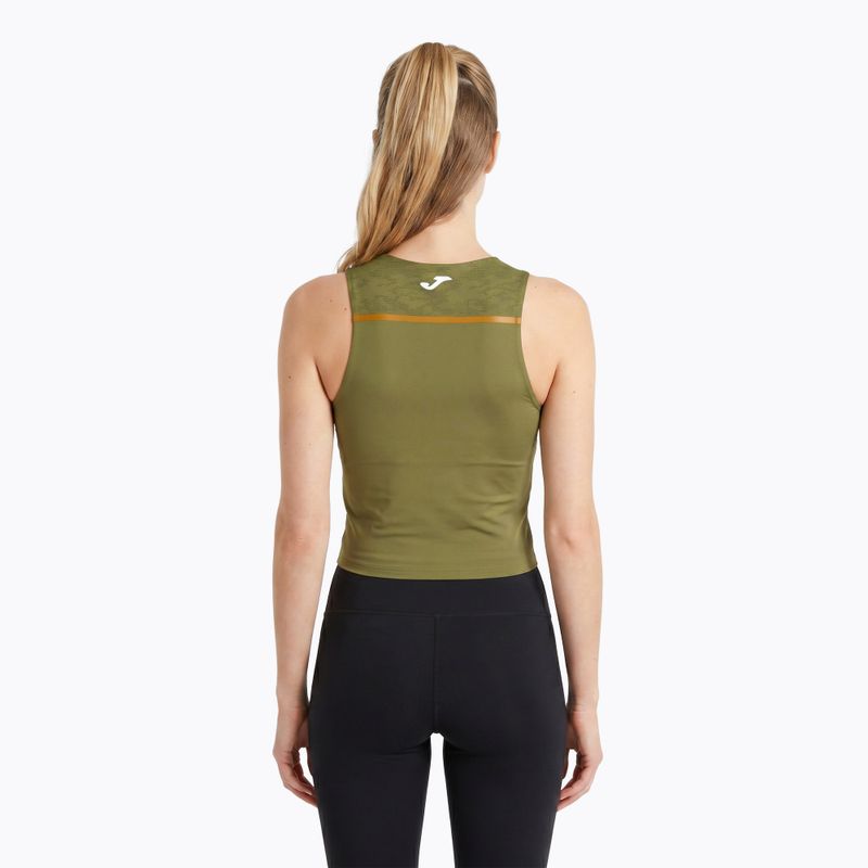 Дамска тениска за бягане Joma Record III Top в цвят каки 3