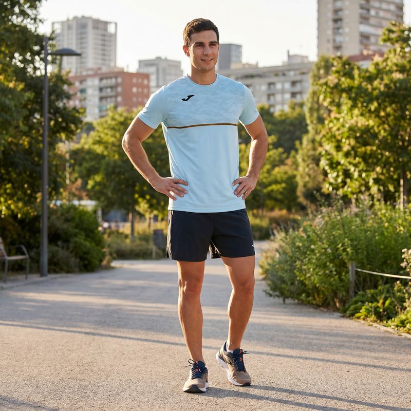 Мъжка тениска за бягане Joma Record III, светлосиня 4