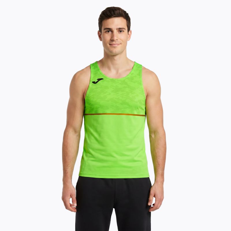 Мъжка тениска за бягане Joma Record III fluor green