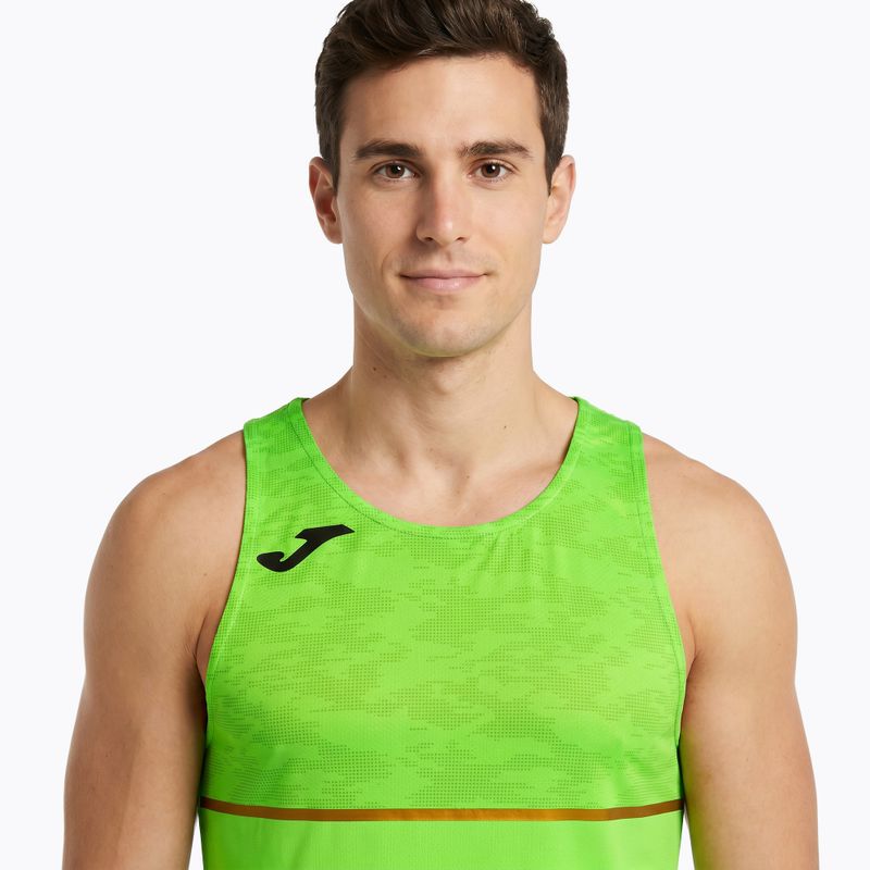 Мъжка тениска за бягане Joma Record III fluor green 3