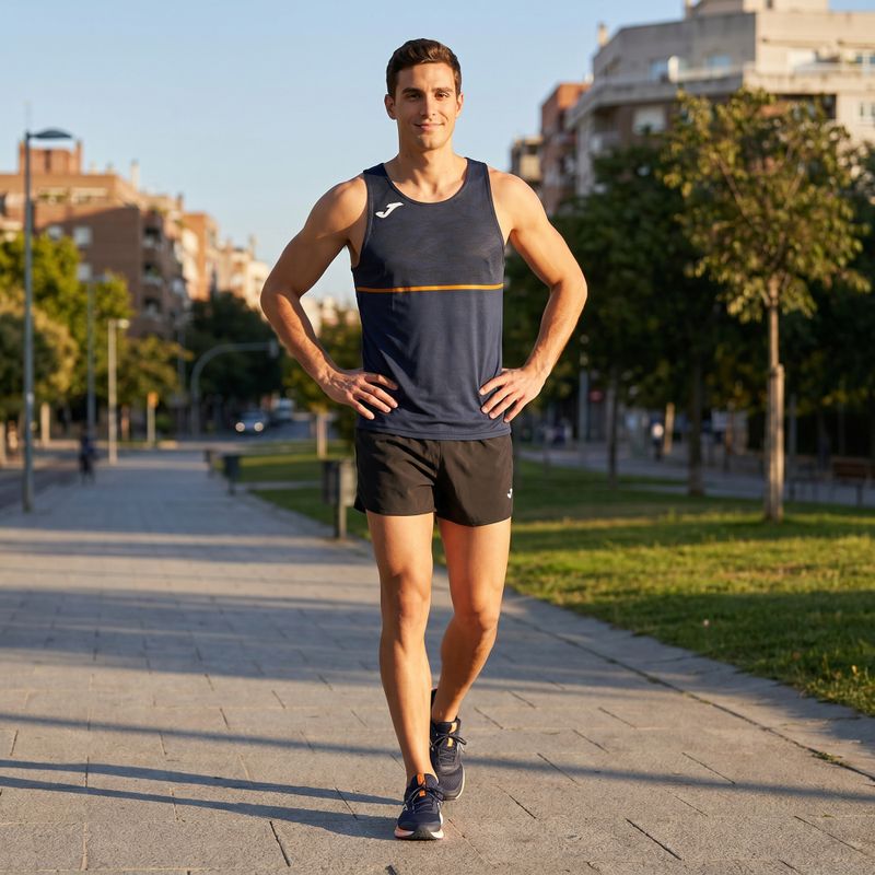 Мъжка тениска за бягане Joma Record III в тъмносин цвят 7