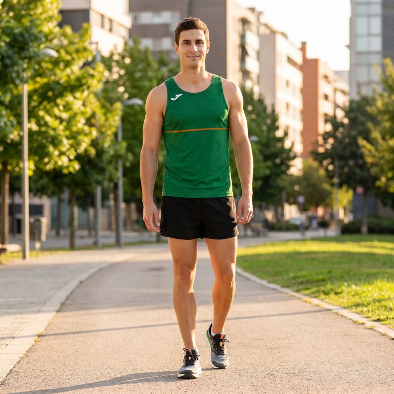 Мъжка тениска за бягане Joma Record III зелена 6