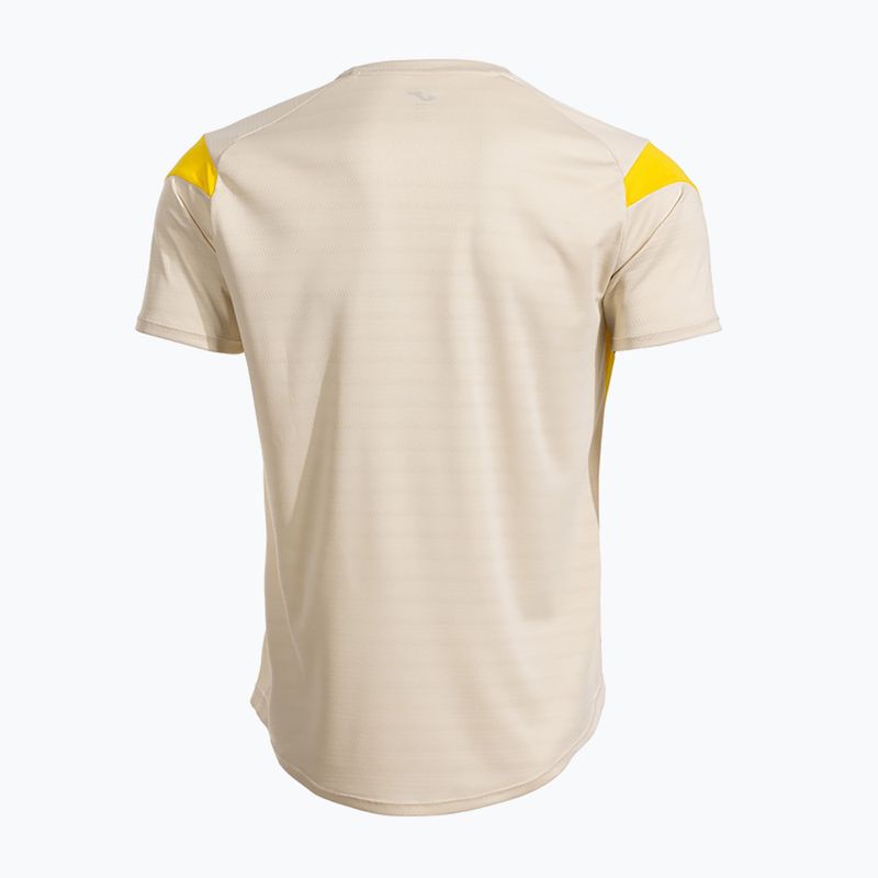 Мъжка тениска Joma Montreal бежово/жълто 2