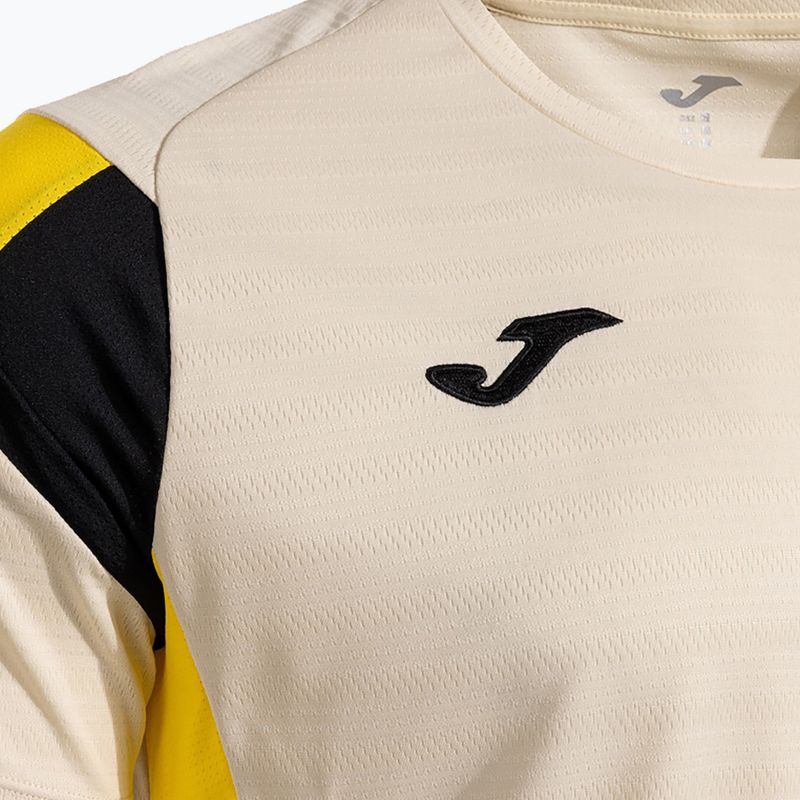 Мъжка тениска Joma Montreal бежово/жълто 3