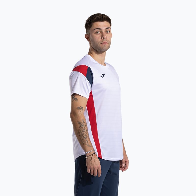 Мъжка тениска Joma Montreal бяла/червена 3