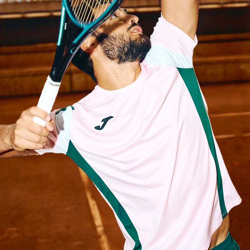 Мъжка тениска Joma Montreal pink/green 5