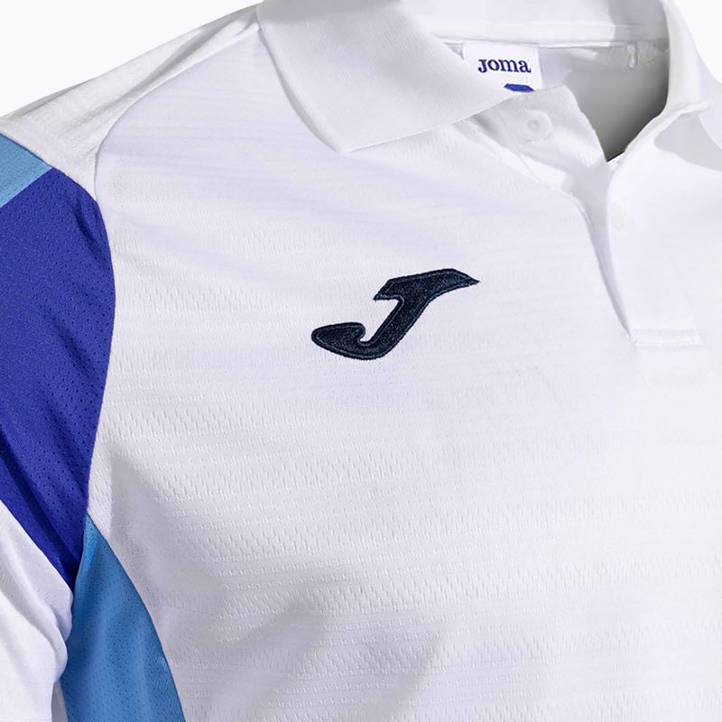 Мъжка тениска Joma Montreal бяло/небесносиньо 4