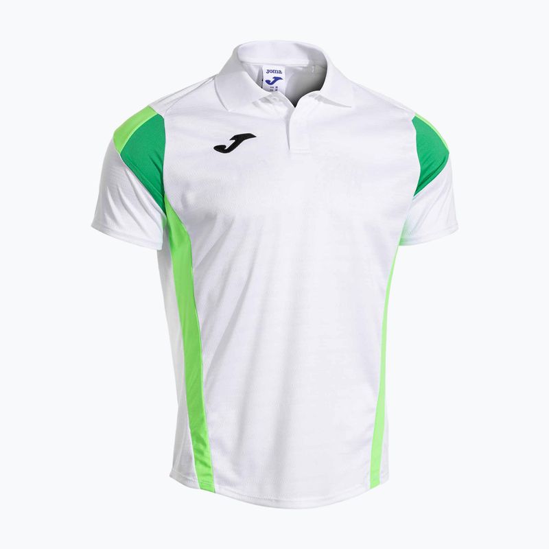 Мъжка тениска за тенис Joma Montreal white/fluor green 2