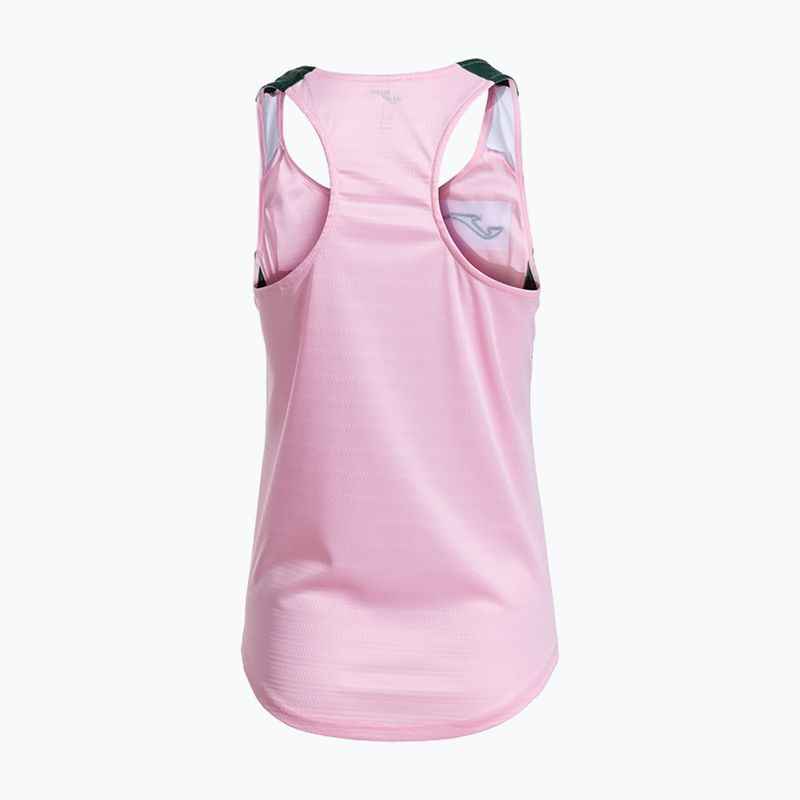 Дамска тениска за тенис Joma Montreal pink/green 2