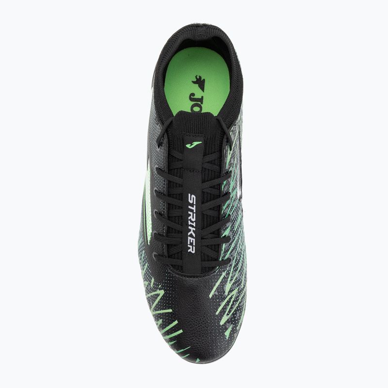 Joma Striker Top FG мъжки футболни обувки черно/зелено 5