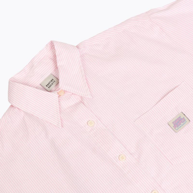 Дамска риза Kaotiko Stripes Dark People pink / white 3