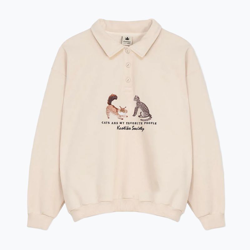 Дамски суитшърт Kaotiko Cats ivory