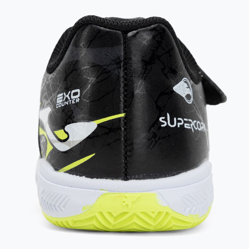 Детски футболни обувки Joma Super Copa Jr IN black/fuor yellow 6