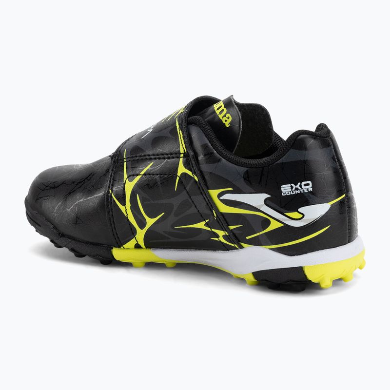 Детски футболни обувки Joma Super Copa Jr TF black / fluor yellow 3