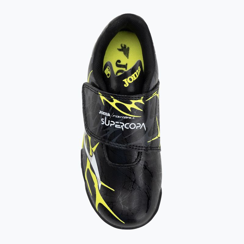 Детски футболни обувки Joma Super Copa Jr TF black / fluor yellow 5
